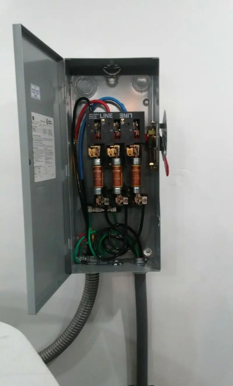 Three-phase disconnect switch installed for Electrical Wiring & Rewiring in Omaha