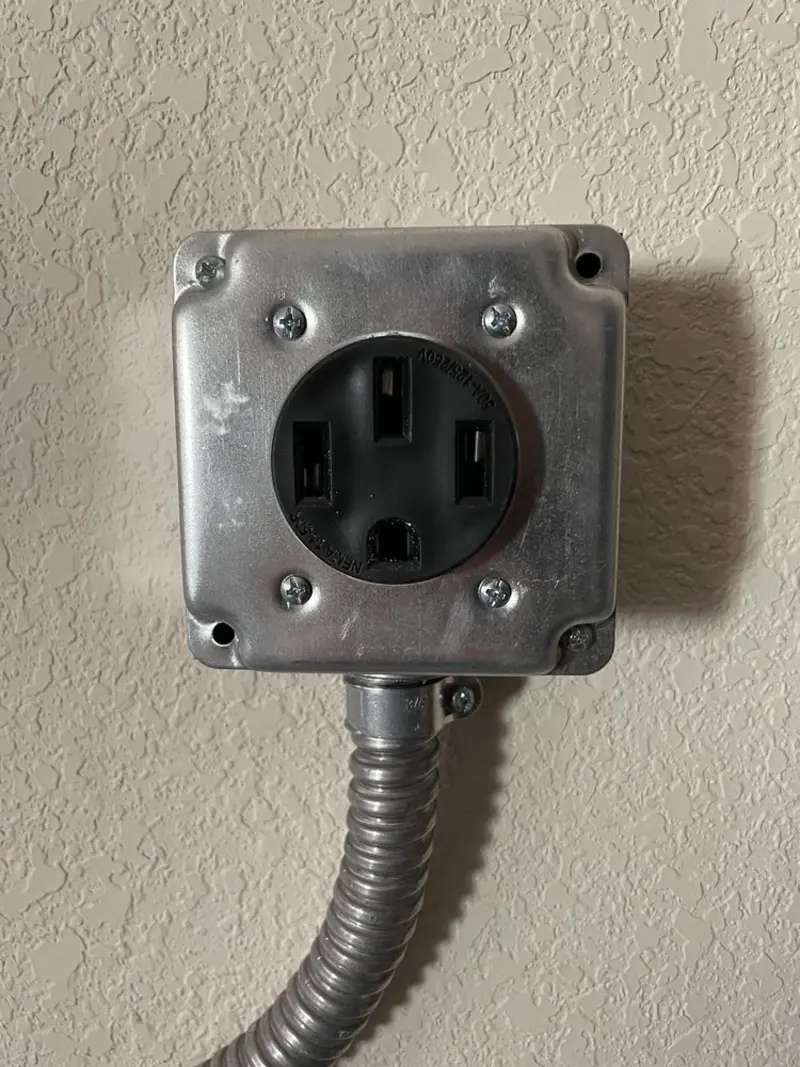 NEMA 14-50 outlet installed for Smart Home Electrical in Omaha